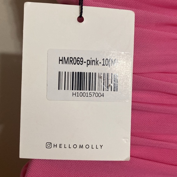 Hello Molly Vibrant Pink One-Shoulder Dress Cutout rushed by omen 6 event Y2K - Picture 13 of 15